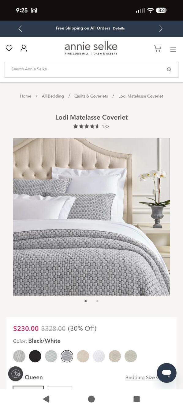 Anne Selke cotton matelasse blue lodi coverlet queen